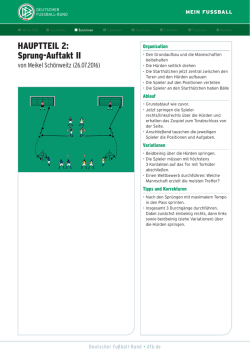 HAUPTTEIL 2: Sprung-Auftakt II