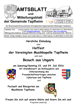 AMTSBLATT - Gemeinde Tapfheim