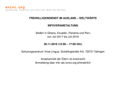 Infoblatt zur Inforveranstaltung f&uuml;r das Entsendejahr 2017