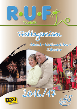 Festtagsreisen 2016/17
