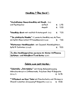 Handkäs ? Über Bord ! : Salate zum satt werden: