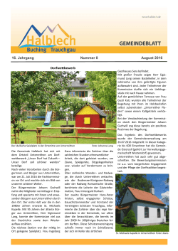 Gemeindeblatt August 2016