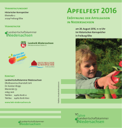 Apfelfest 2016 - Landwirtschaftskammer Niedersachsen