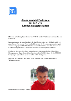 Jugend Verbandsmeisterschaft - Home tc