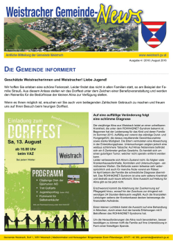 die gemeinde informiert