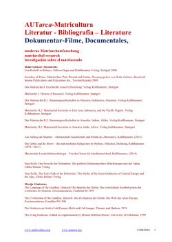 AUTarca-Matricultura Literatur - Bibliografia – Literature Dokumentar