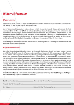 Muster-Widerrufsformular