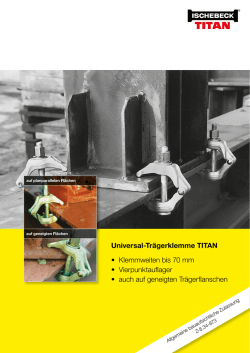 Universal-Tr&auml;gerklemme TITAN &bull; Klemmweiten bis