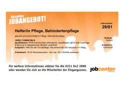 Helfer/in Pflege, Behindertenpflege