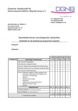 Deutsche Gesellschaft für Neurowissenschaftliche Begutachtung e.V.