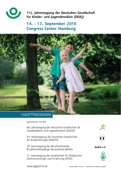 14. - 17. September 2016 Congress Center Hamburg