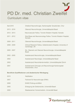 Vorlage CV - Kantonsspital Graubünden