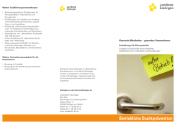 Betriebliche Suchtpr&auml;vention