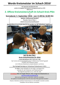 Werde Kreismeister im Schach 2016!