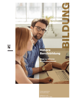 H&ouml;here Berufsbildung - Erziehungsdirektion