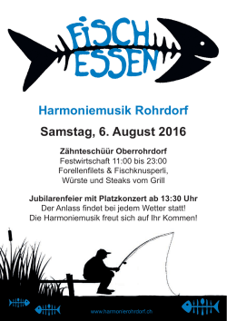 Samstag, 6. August 2016 Harmoniemusik Rohrdorf