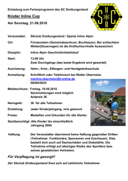 Ferienprogramm des SC Dreiburgenland 2016_Einladung