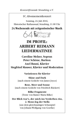 Programm - Konzertfreunde Straubing