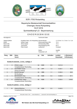 SCR / FSG Ruhpolding Bayerische Meisterschaft Sommerbiathlon