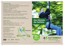 Flyer "Kletterwald in Ibbenbüren"