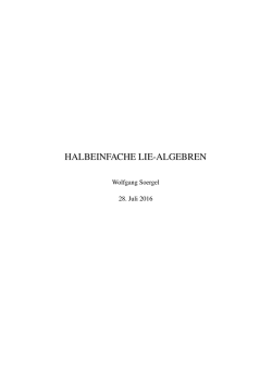 Halbeinfache Lie