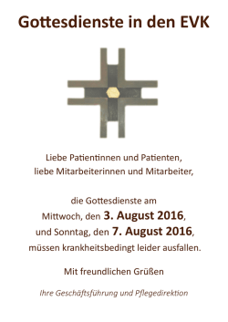 Gottesdienste in den EVK