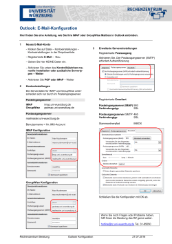 Outlook: E-Mail-Konfiguration