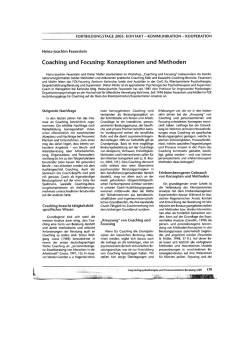Coaching und Focusing: Konzeptionen und - www-focusing-de