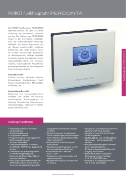 Technische Daten als PDF - Perrot Turmuhren und L&auml;uteanlagen