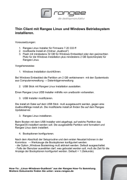 HowTo Dualboot Rangee Linux und Microsoft Windows