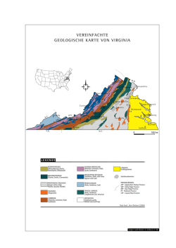 VEREINFACHTE GEOLOGISCHE KARTE VON VIRGINIA