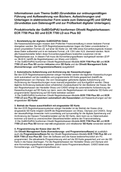 GoBD-GDPdU Produktvorteile Olivetti - ta