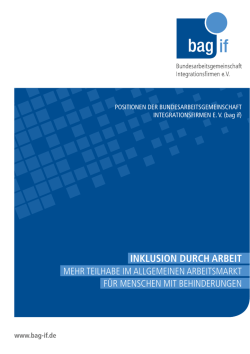 inklusion durch arbeit