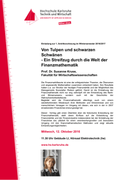 Ein Streifzug durch die Welt der Finanzmathematik