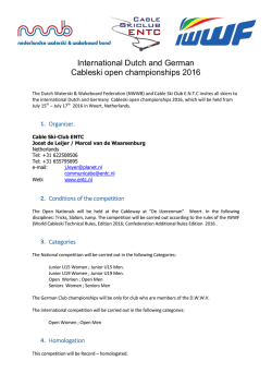 International Dutch and German Cableski open