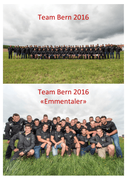 Team Bern 2016 Team Bern 2016 «Emmentaler