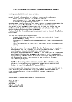 Eigenenanreise Ungarn
