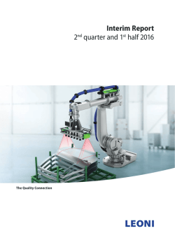 Interim report 2nd quarter and 1st half 2016