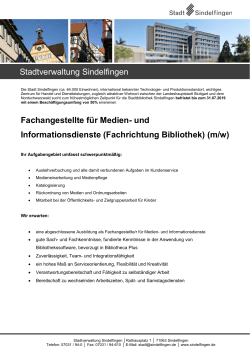 m/w - Stadt Sindelfingen