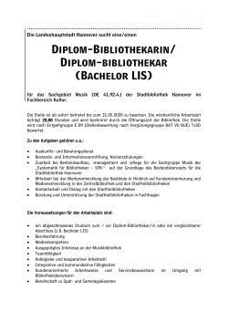 Diplom-bibliothekar (Bachelor LIS)