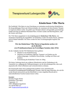 Kinderhaus Villa Maria - Therapieverbund Ludwigsmühle