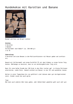 Hundekekse mit Karotten und Banane