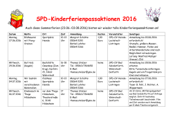 SPD-Kinderferienpassaktionen 2016 - SPD