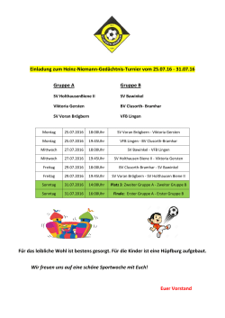 Heinz-Niemann-Ged&auml;chtnis-Turnier - BV Clusorth