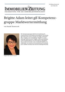 Brigitte Adam leitet gif-Kompetenz- gruppe