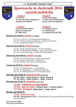 Jackerather Sommer-Cup 2016 - SpVgg Jackerath