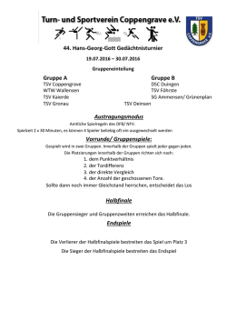 44. HGGG-Turnier - TSV Coppengrave eV