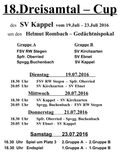 Spielplan Dreisamtal-Cup 2016 doppelpass