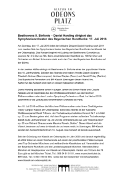 Pressemitteilung Symphonieorchester des Bayerischen Rundfunks