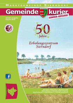 Sonderausgabe Erholungszentrum Sierndorf